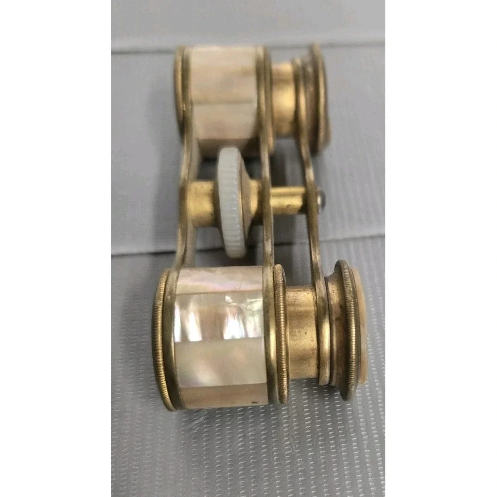 Opera Glasses  Binoculars Theater Brass Mother of Pearl Antique Vintage